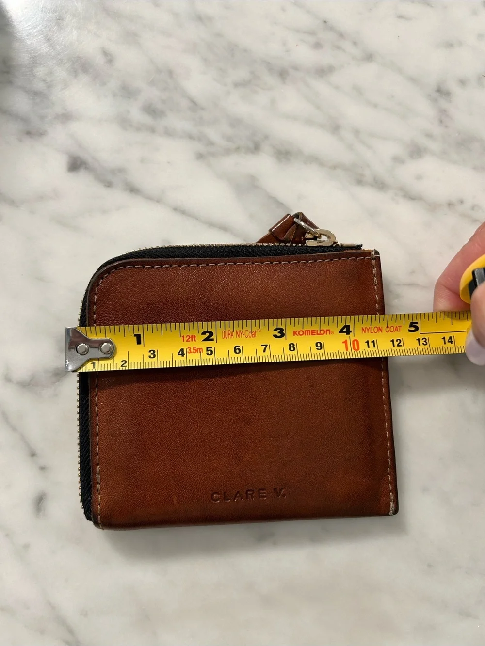 Clare V. Corner Zip Wallet in Miel